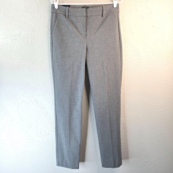 J. Crew Pants - J Crew Stright Dress Pants Sz 6 Gray Minimalist Work Career Full Length Trousers